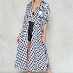 Nasty Gal Gingham Shirt Dress